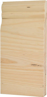 Waddell BTBC35 Trim Block Moulding, 8 in L, 3-3/4 in W, 1 in Thick, Pine Wood